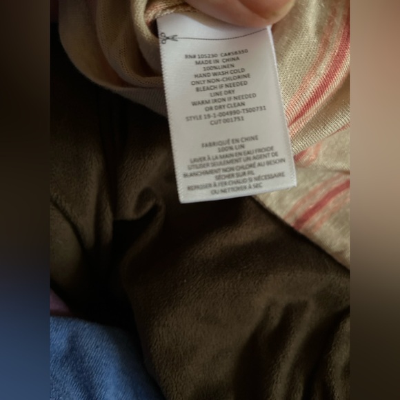 Joie Rayson 100% Linen Striped Racerback Tank NWT - Picture 4 of 4